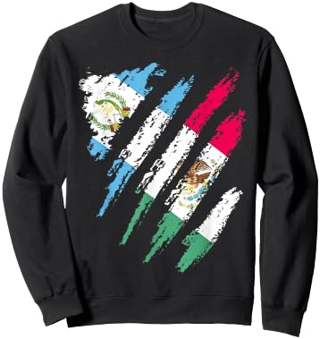 Guatemala Flag Mexico Grown Patriot Country Stripes Sweatshirt - Sweatshirt | Black