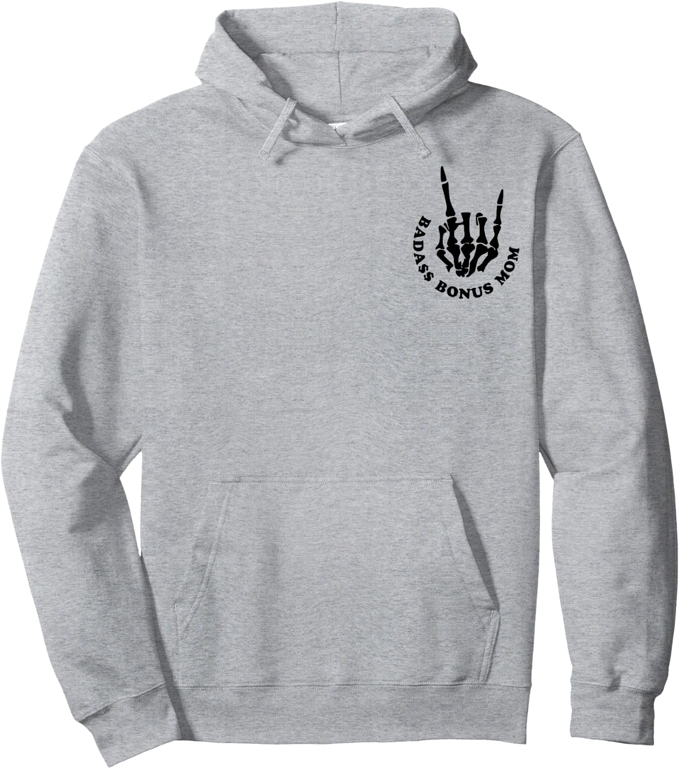 Badass Bonus Mom, Funny Mother's Day Trendy Stepmom Hoodie - Hoodie | Ash