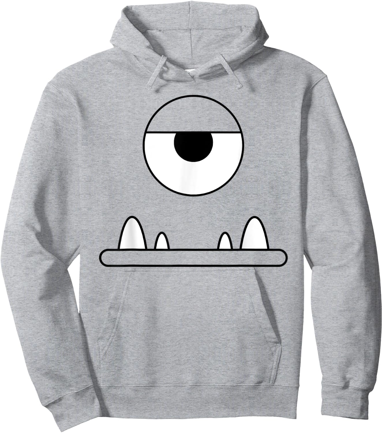 Funny Cute Monster Face One Eyeball Easy Halloween Costume Hoodie - Hoodie | Ash