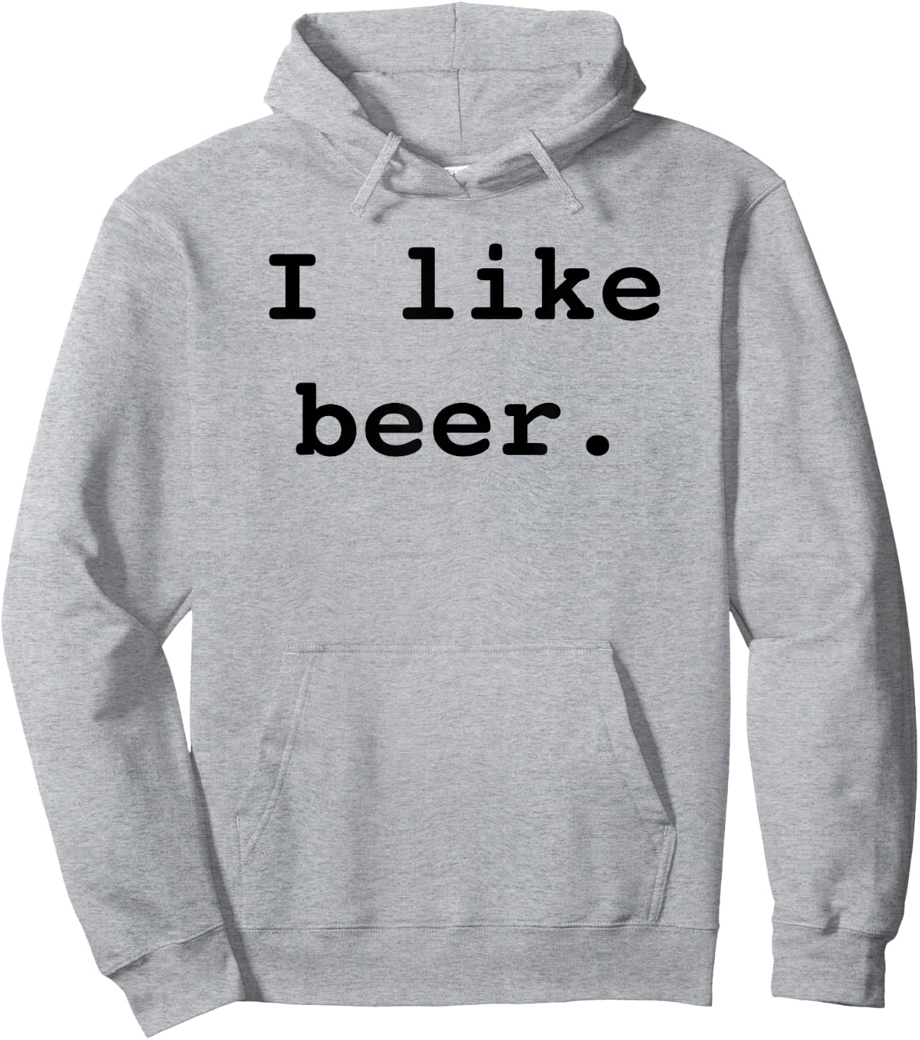 I Like Beer Funny Minimalist Beer Enthusiast Saying Hoodie - Hoodie | Ash