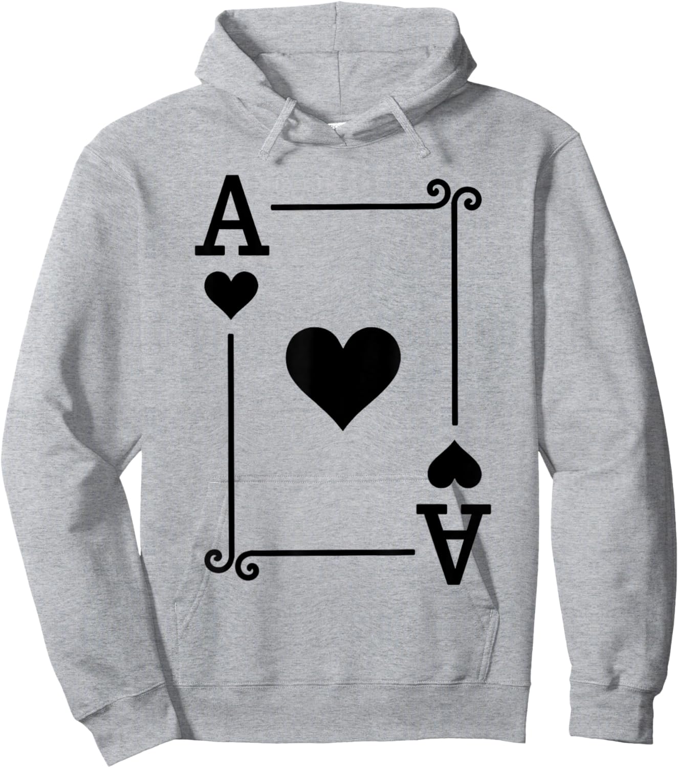 Playing Cards Costume - Ace Hearts Card - Ace Card Hoodie - Hoodie | Ash