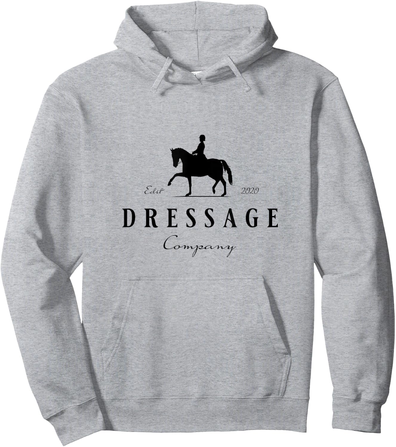 Dressur Pferd mit Dressurreiterin - Dressage Grey Horse Dressage Rider Hoodie - Hoodie | Ash