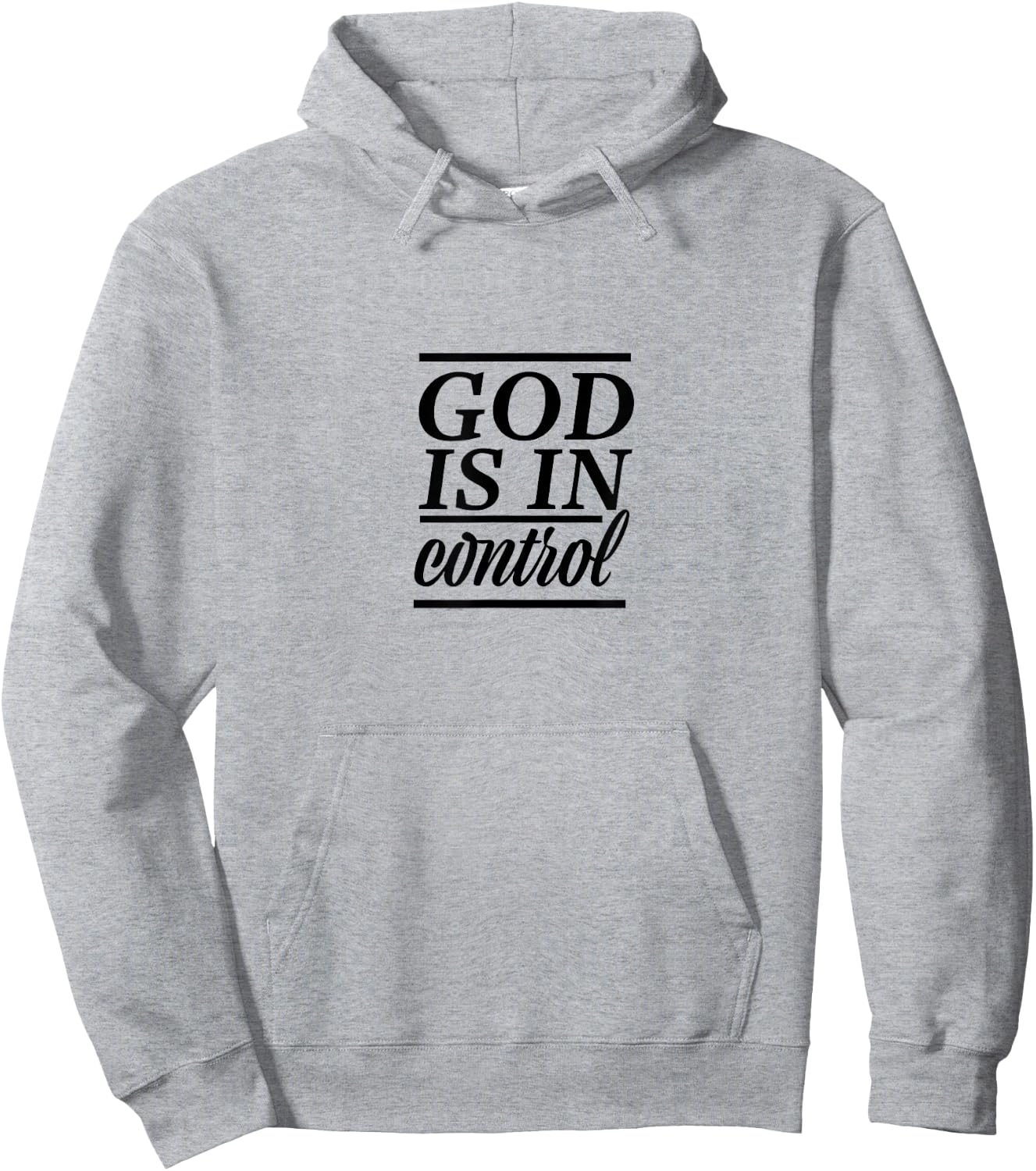 God Is In Control Slogan ,Christian Clothing,Christian Hoodie - Hoodie | Ash