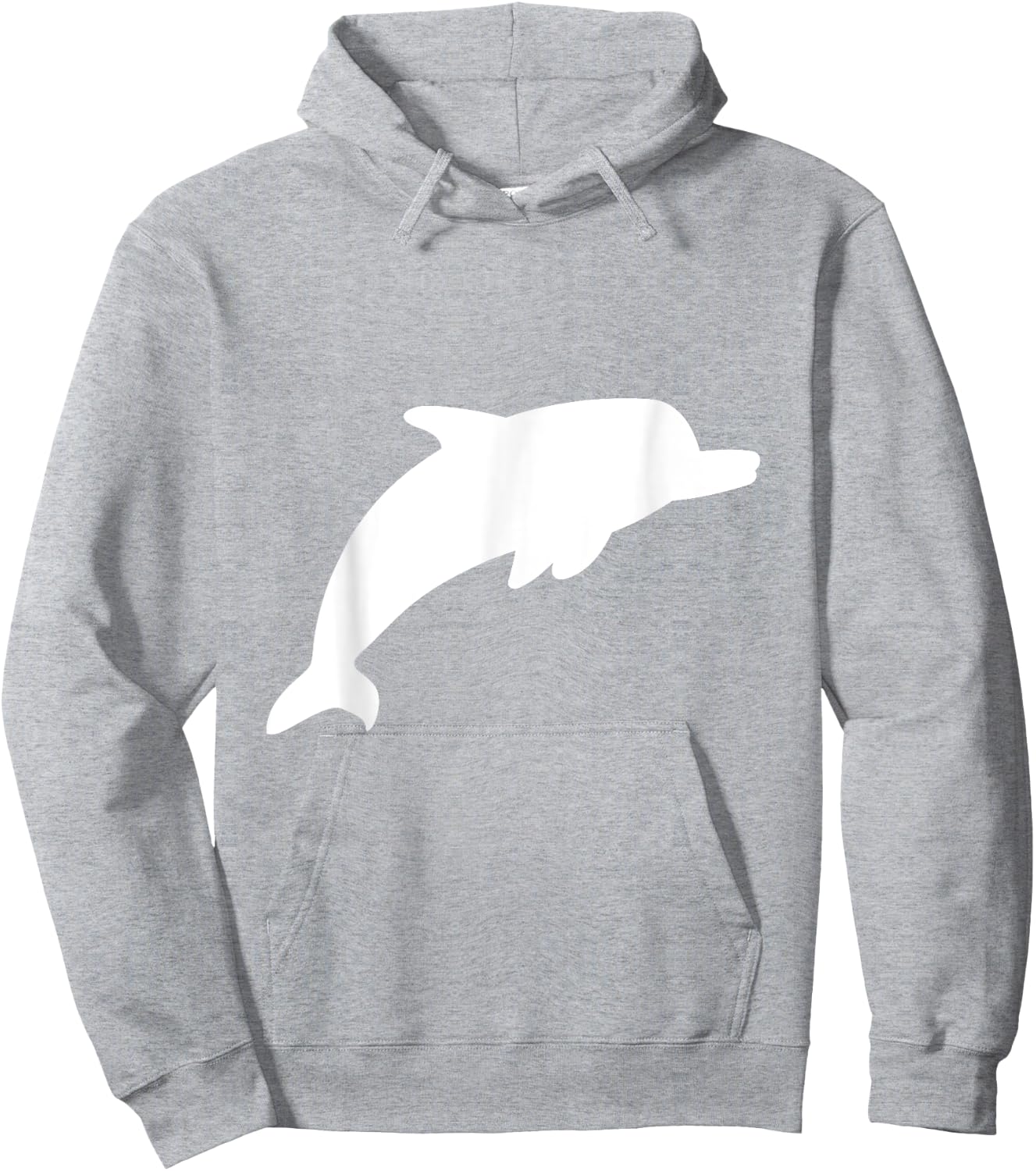 White Dolphin Silhouette Vintage Retro Fashion Zoo Animal Hoodie - Hoodie | Ash