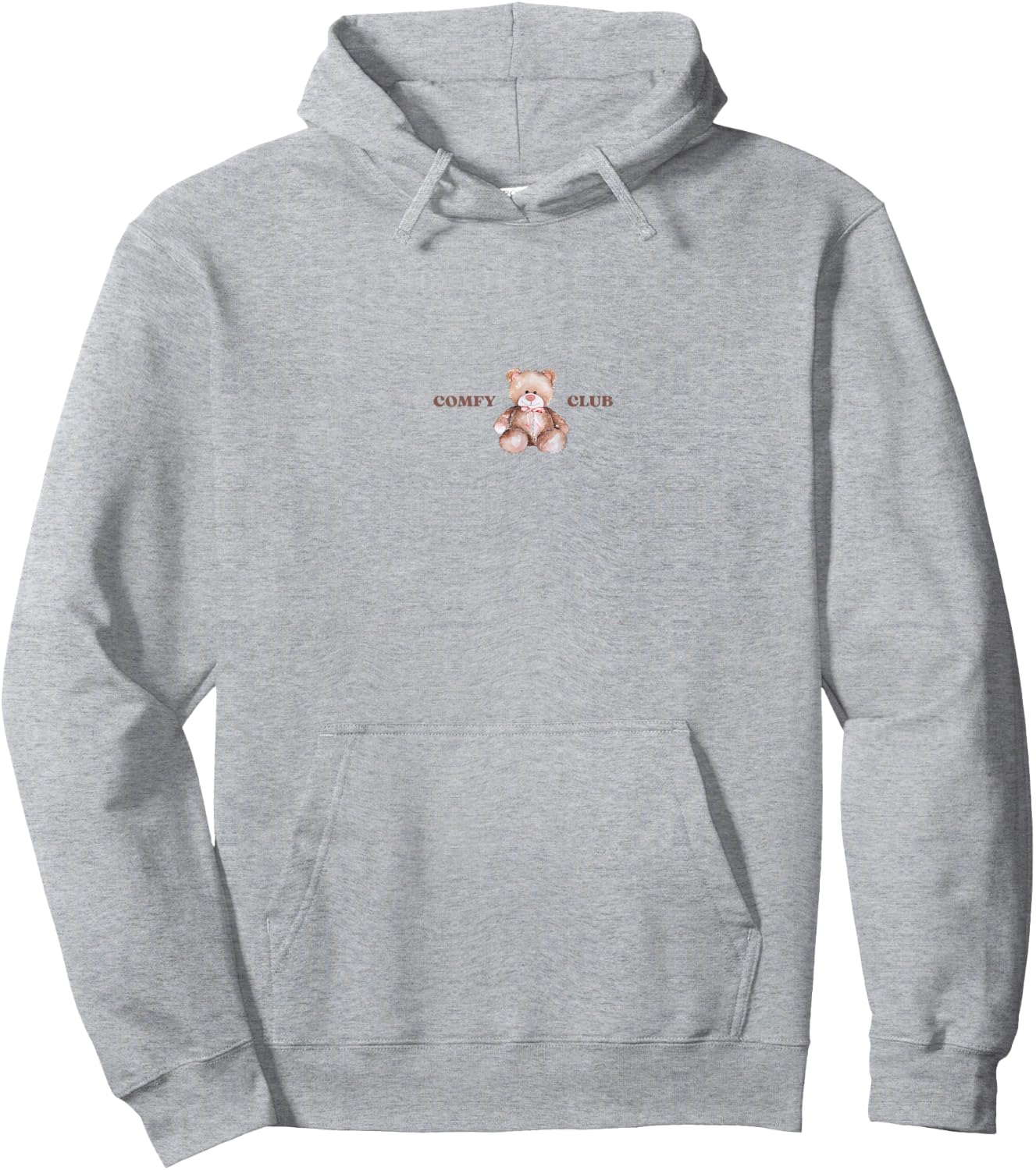 COMFY CLUB teddy bear graphic Hoodie - Hoodie | Ash