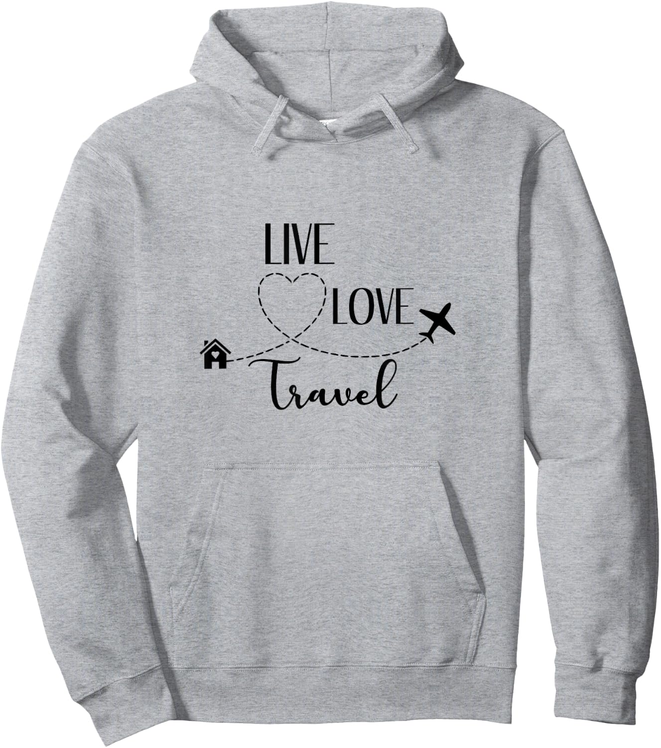 Live Love Travel Hoodie - Hoodie | Ash