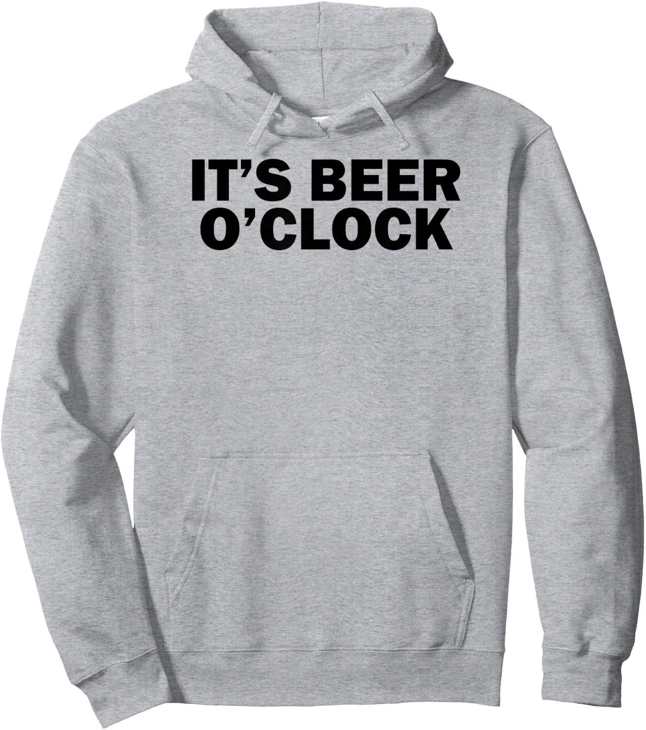 Funny Drinking Lover It's Beer O'Clock Hoodie - Hoodie | Ash
