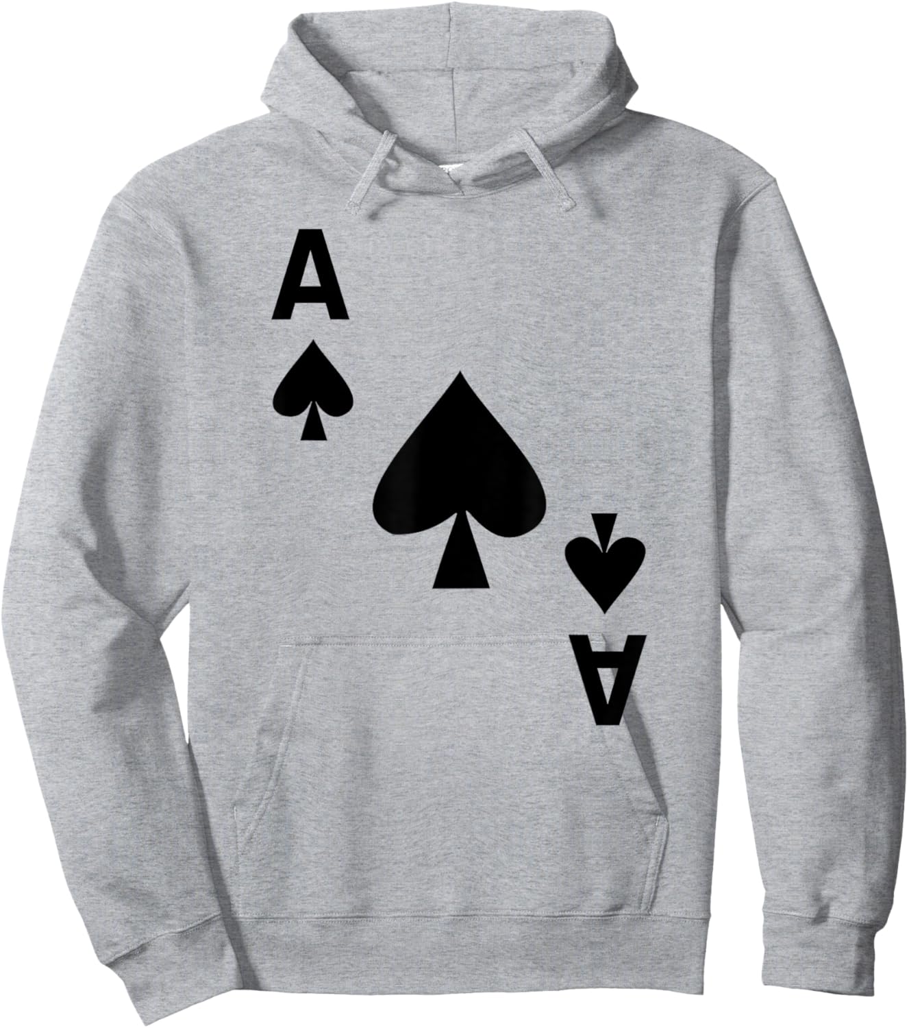 Card Game Card Spades Ace Cards Poker Fancy Dress Carnival Hoodie - Hoodie | Ash