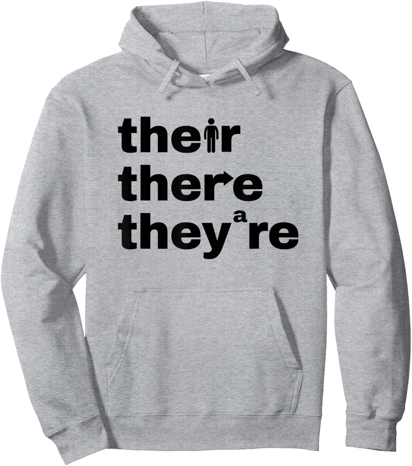 Their There They're Grammar Nerd Funny English Classroom Hoodie - Hoodie | Ash