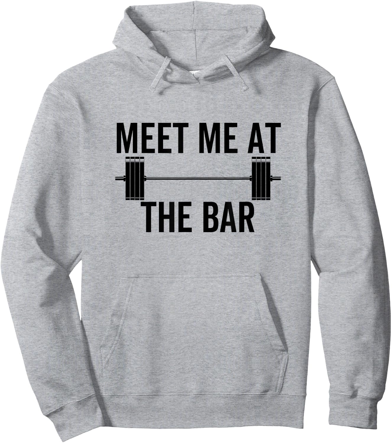 Meet Me At The Bar Funny Fitness Barbell Weightlifting Gym Hoodie - Hoodie | Ash