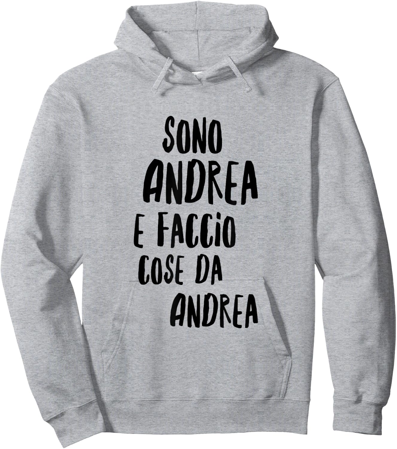Andrea Men's and Boys' with Funny Text Hoodie - Hoodie | Ash