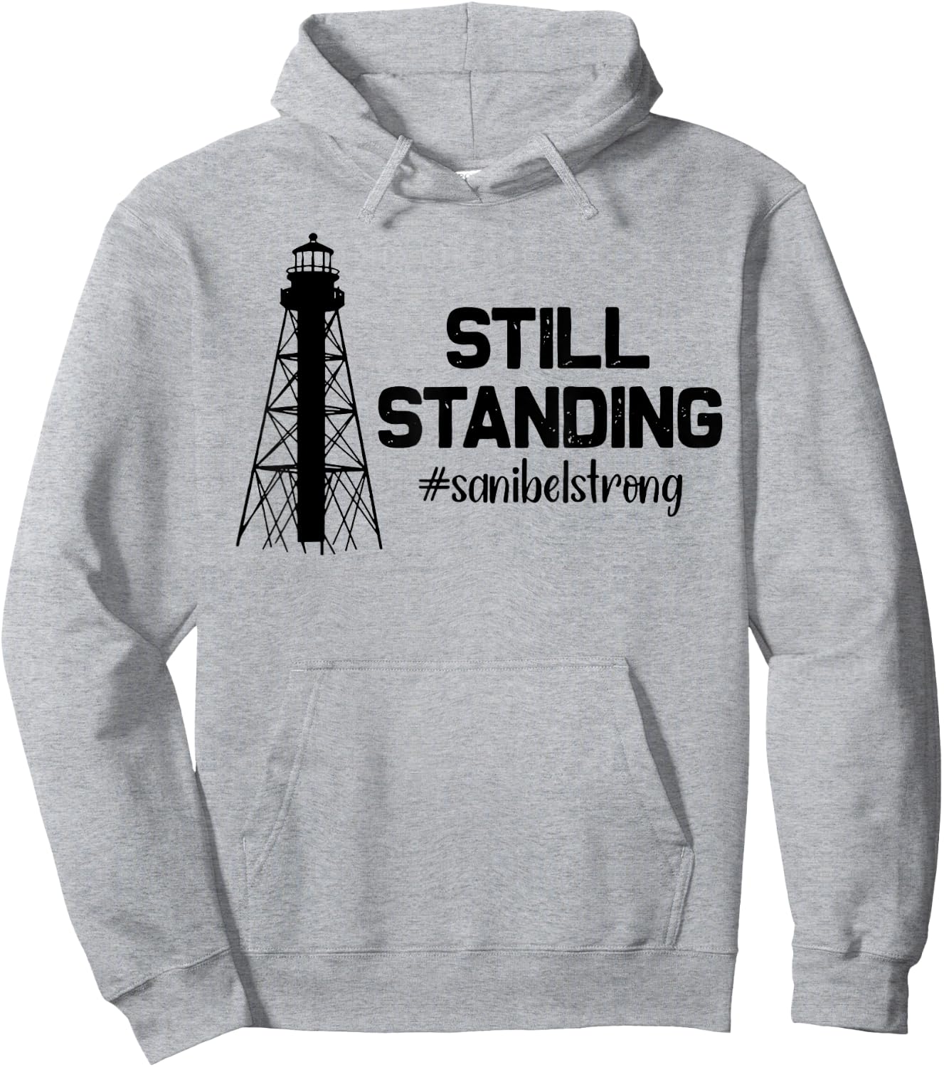 Still Standing Sanibel Strong Florida Hurricane Relief Hoodie - Hoodie | Ash