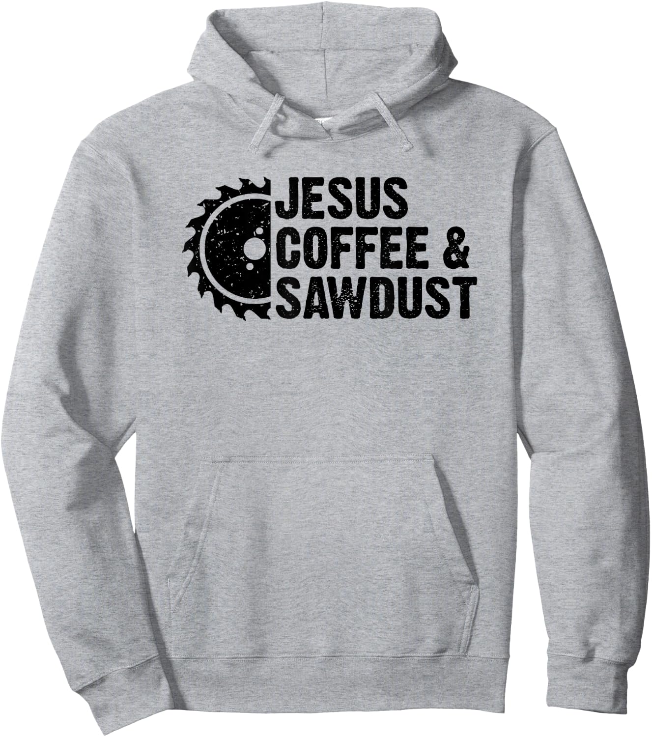 Jesus Coffee And Sawdust - Christian Carpenter Woodworking Hoodie - Hoodie | Ash