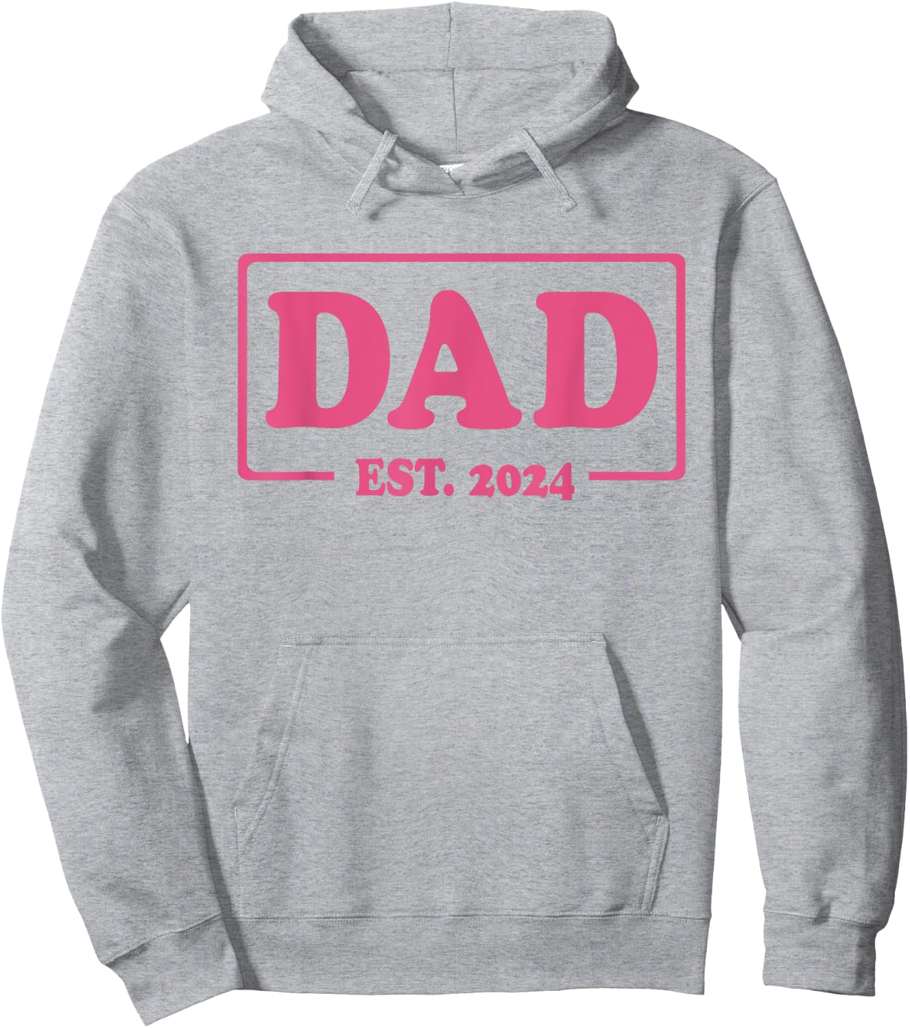 Dad Est. 2024 Classic Style Pink Hoodie - Hoodie | Ash
