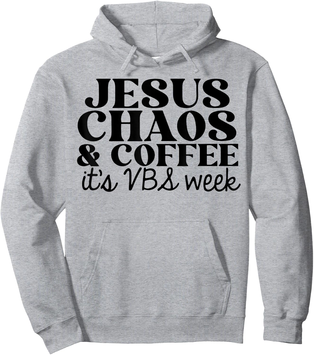 Jesus Chaos and Coffee VBS 2023 Hoodie - Hoodie | Ash