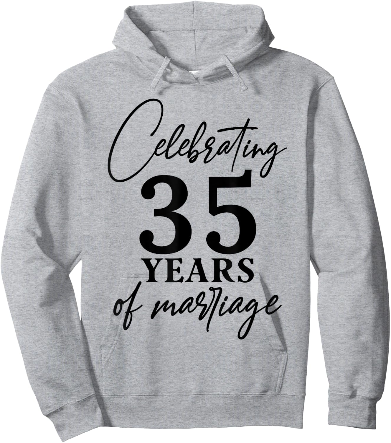 Celebrating 35 years of marriage 35th Wedding anniversary Hoodie - Hoodie | Ash