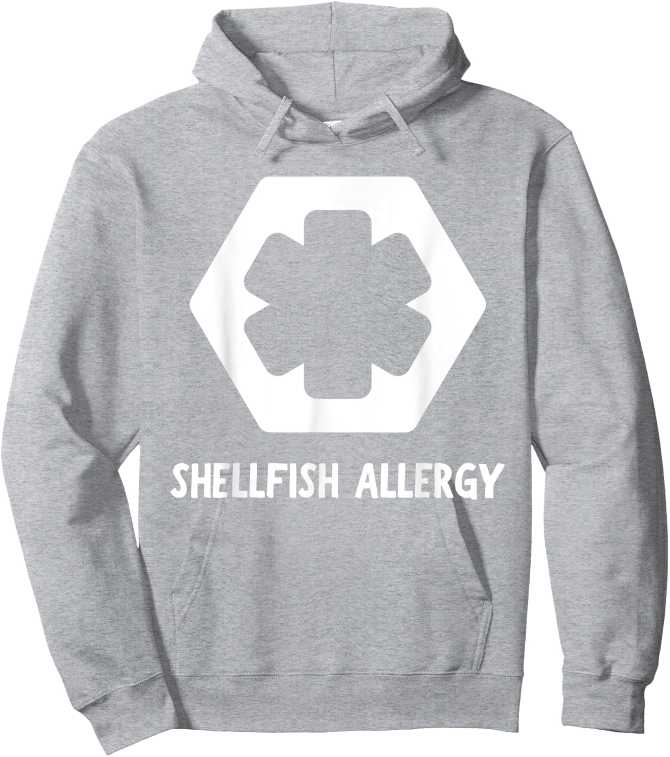 Shellfish Allergy Alert | Allergic Hoodie - Hoodie | Ash