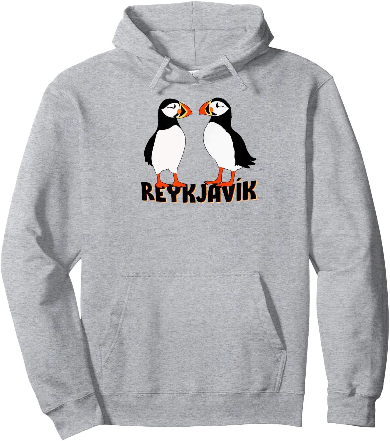 Two Cute puffins from Reykjavík Iceland Hoodie - Hoodie | Ash