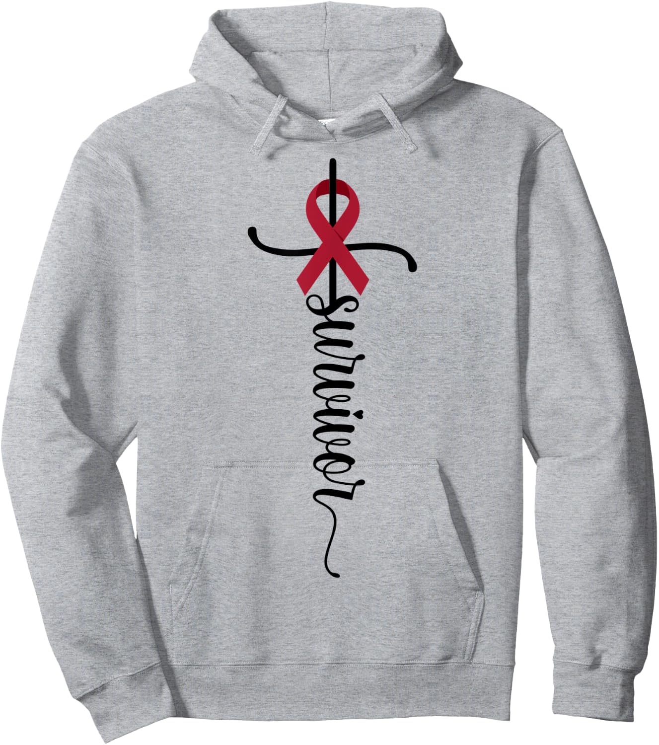 Survivor Christian Cross Warrior Multiple Myeloma Cancer Hoodie - Hoodie | Ash