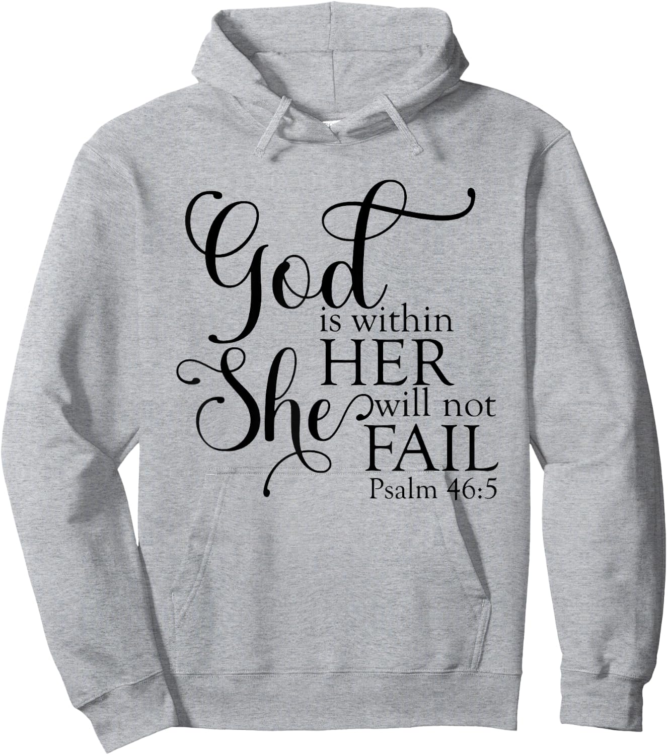 God Is Within Her She Will Not Fail Christian Jesus Cross Hoodie - Hoodie | Ash