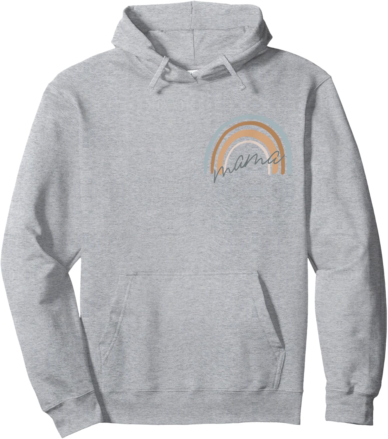 Vintage Boho Rainbow Mama Girl Mom Cute Mother's Day Gift Hoodie - Hoodie | Ash