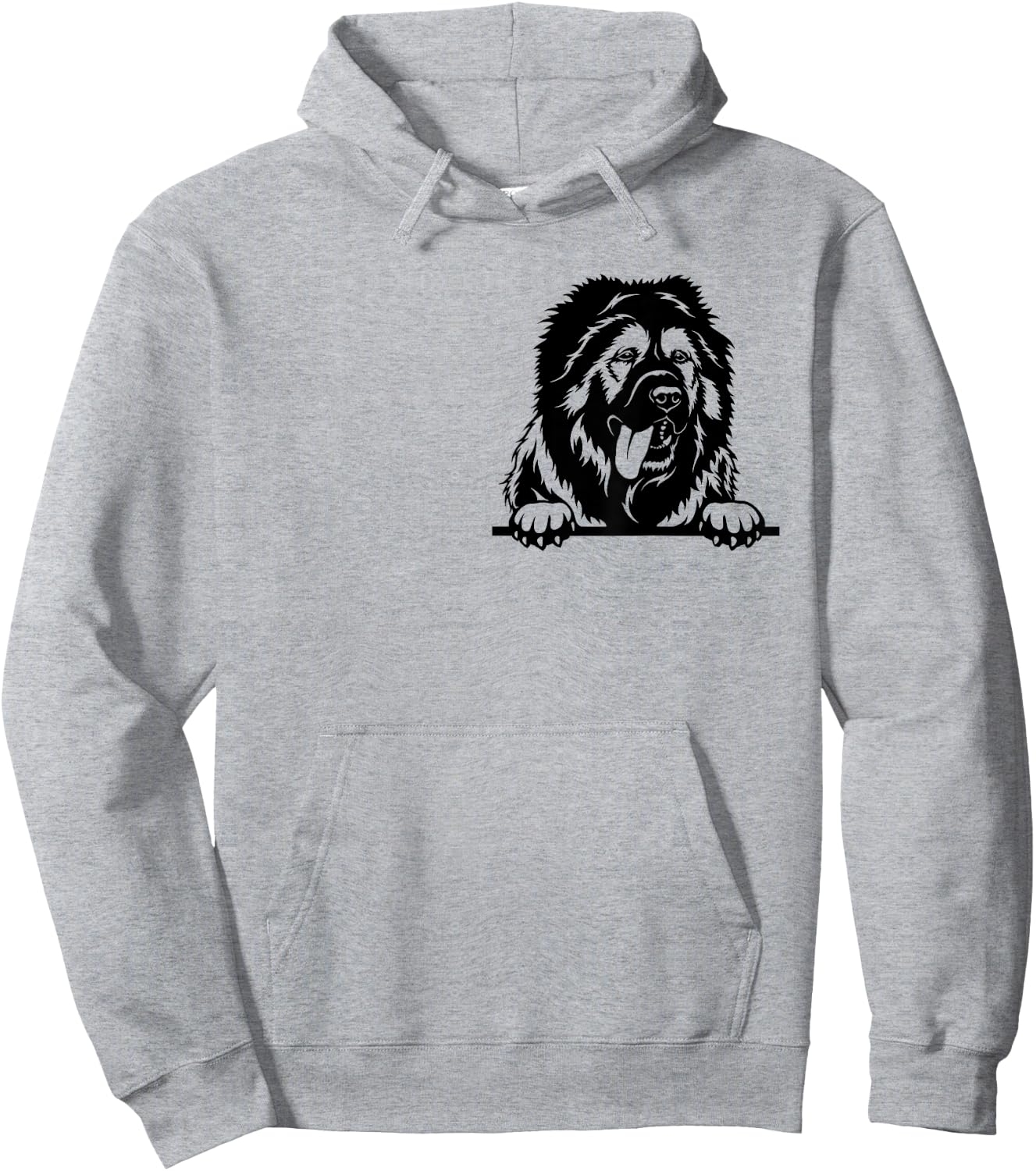 Funny Caucasian Shepherd Dog Inside Pocket Lovers Dog Gift Men Women Hoodie - Hoodie | Ash