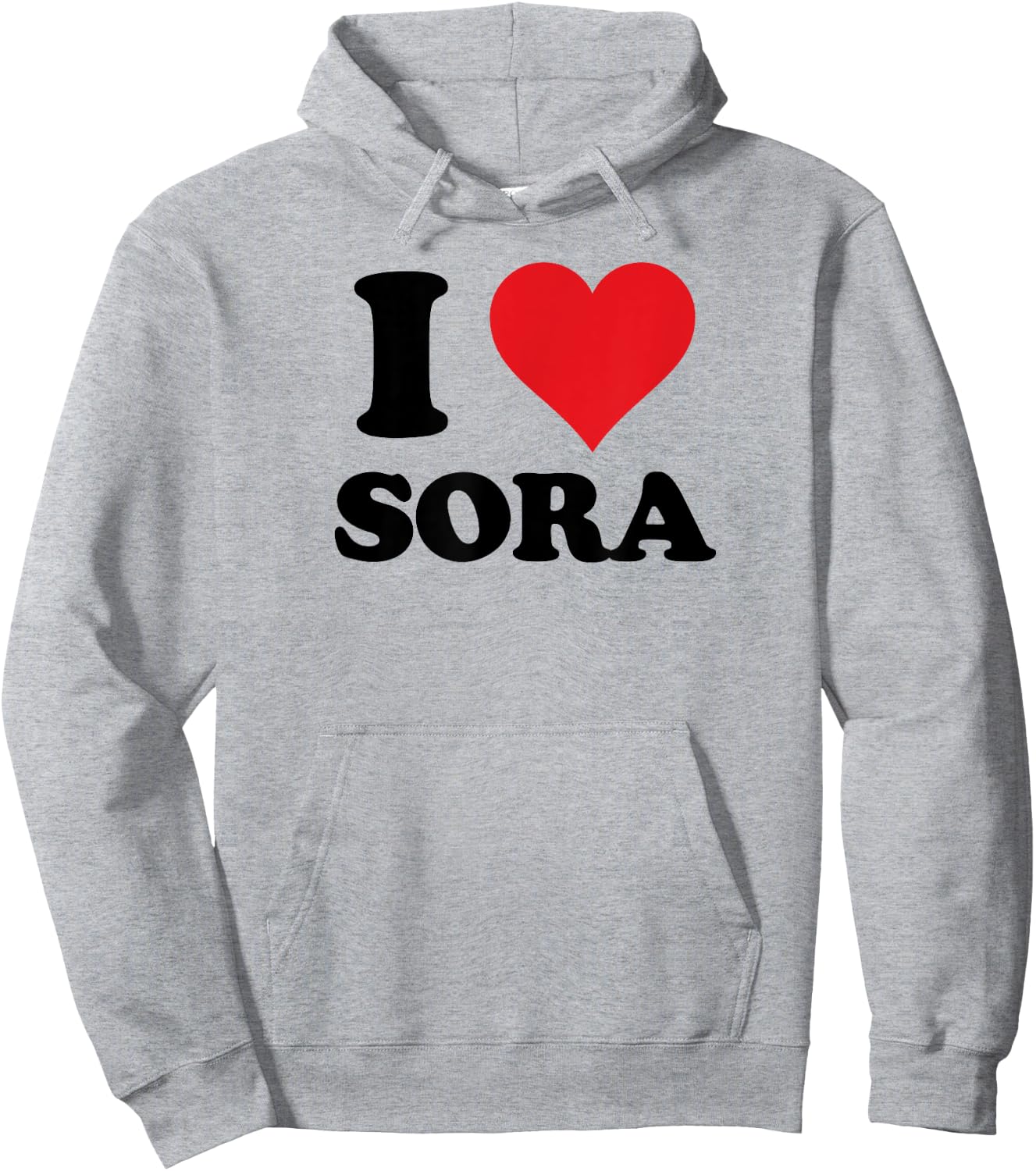 I Heart Sora First Name I Love Personalized Stuff Hoodie - Hoodie | Ash