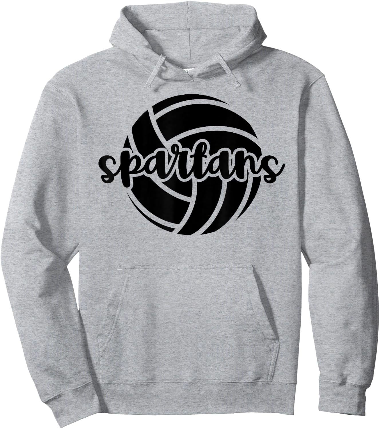 Spartans Volleyball Team Mascot School Spirit Game Night Hoodie - Hoodie | Ash