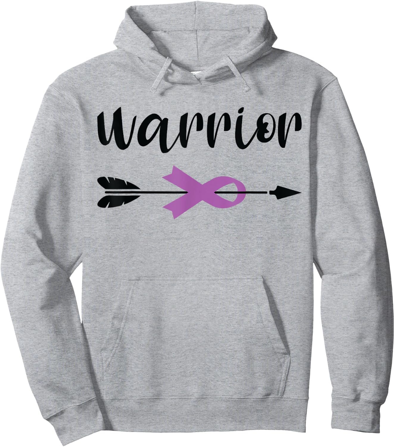 Warrior Cancer Support - Ribbon Leiomyosarcoma Awareness Hoodie - Hoodie | Ash