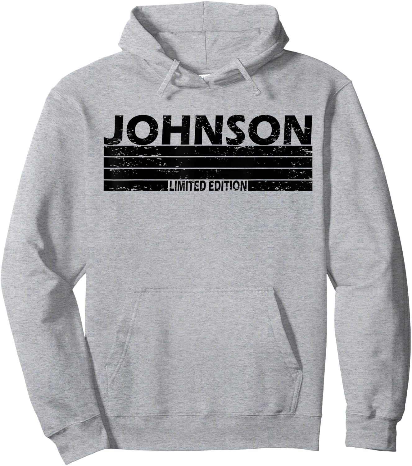 Johnson Surname Limited Edition Retro Vintage Style Sunset Hoodie - Hoodie | Ash