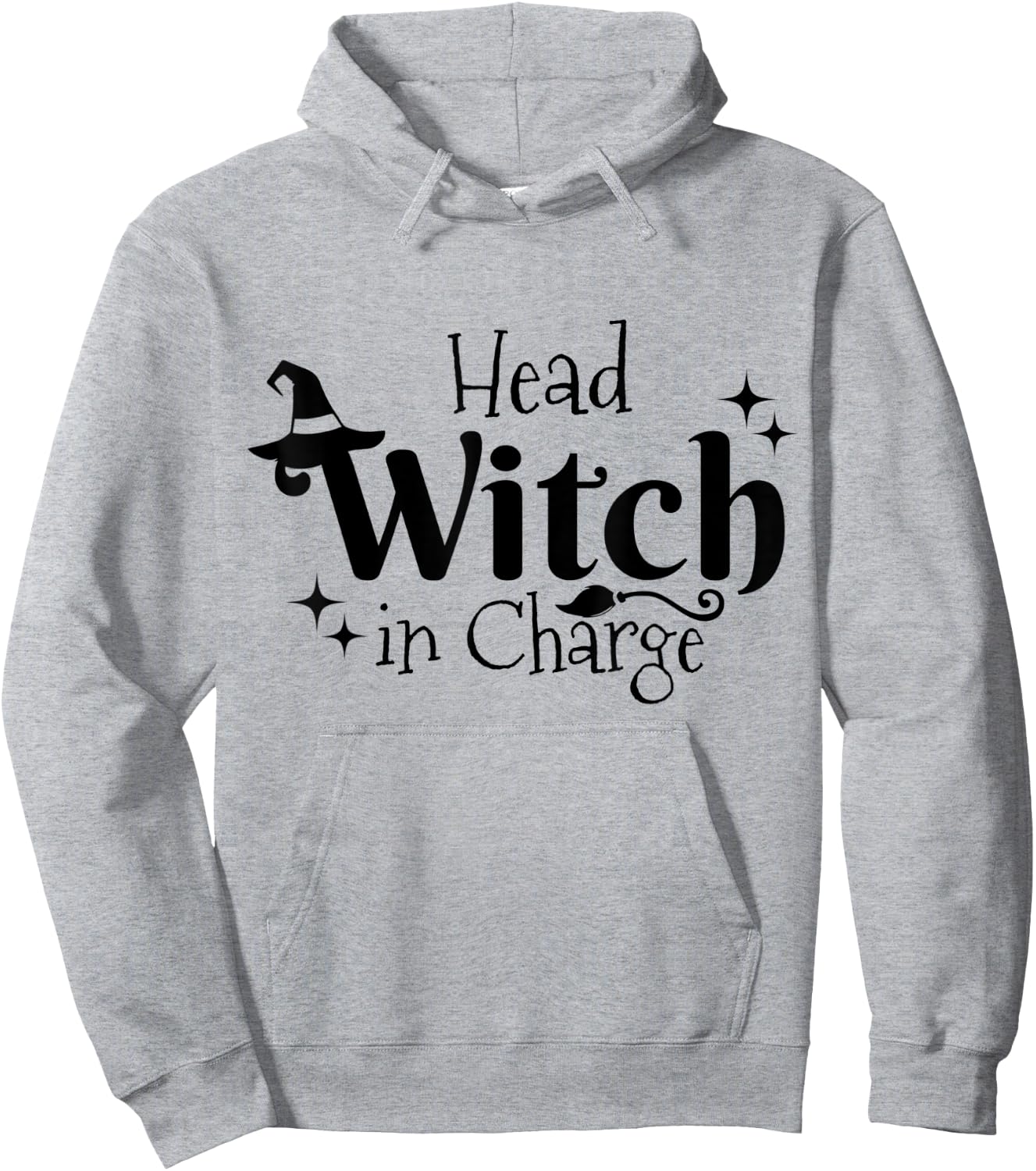 Funny Halloween Costume Head Witch In Charge Hoodie - Hoodie | Ash