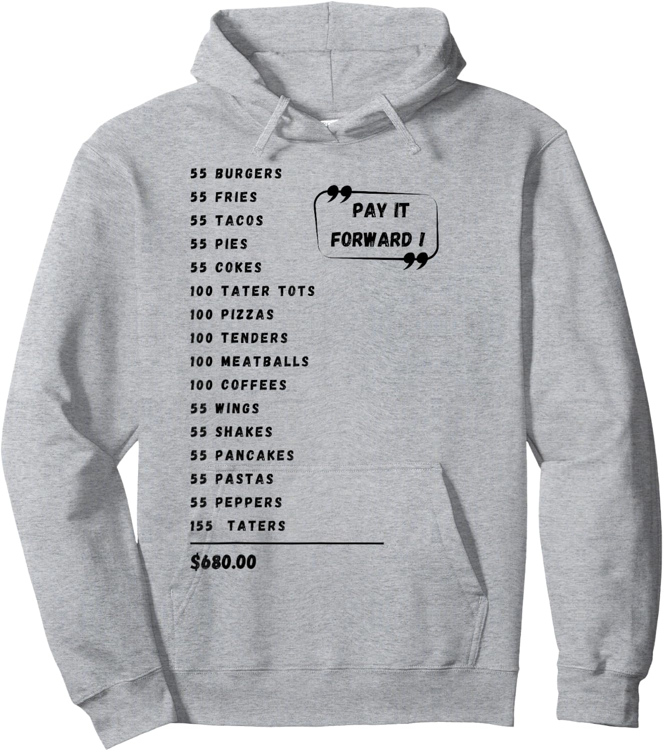 Funny 55 Burgers 55 Shakes 55 Fries Think You Should Leave Hoodie - Hoodie | Ash