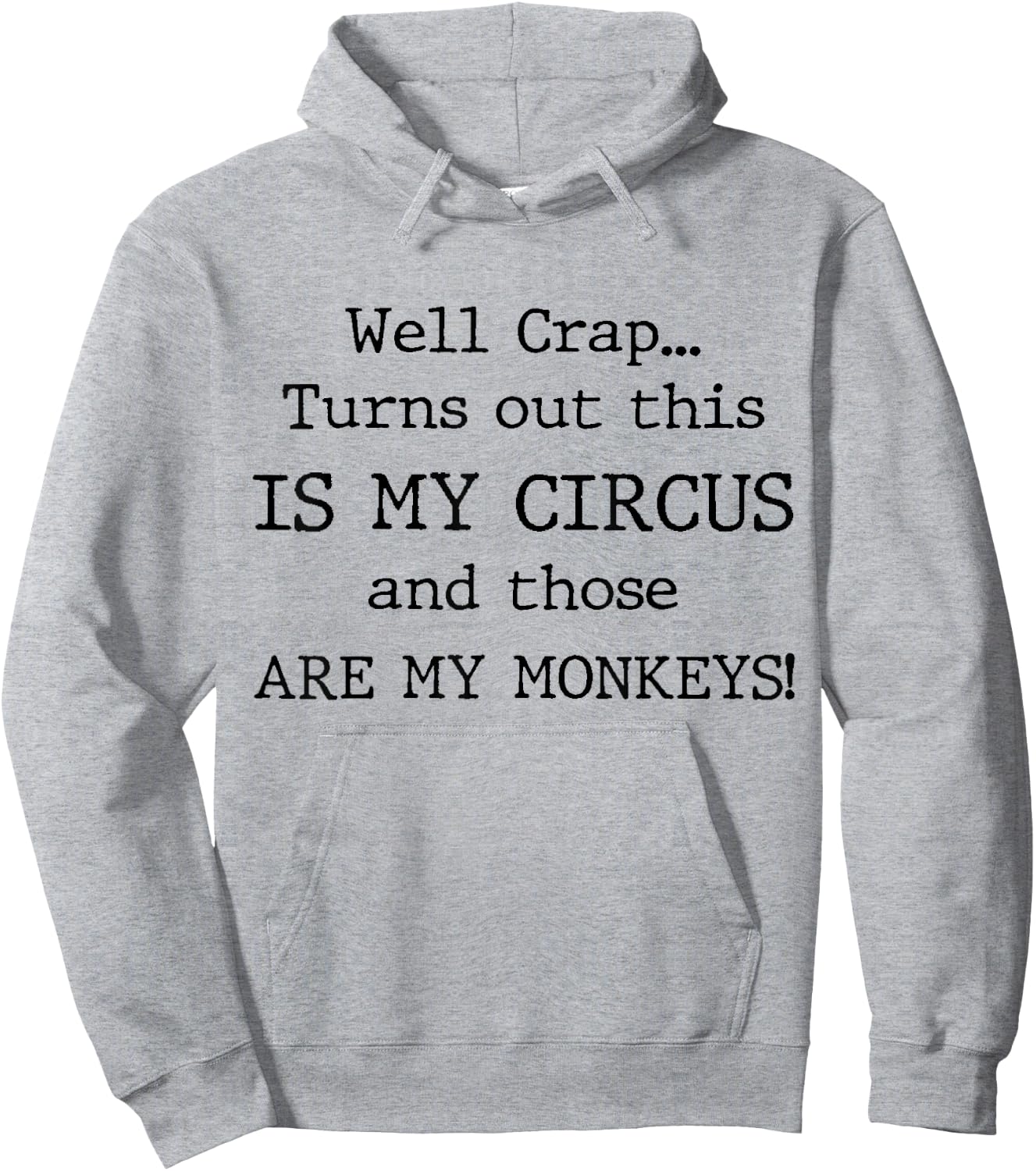 Crap, Turns Out This Is My Circus and Those Are My Monkeys Hoodie - Hoodie | Ash