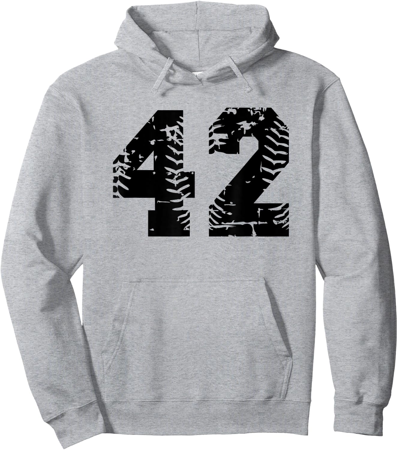 Number #42 Baseball Softball Vintage Favorite Number Hoodie - Hoodie | Ash
