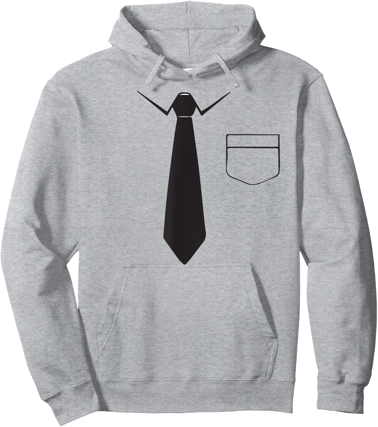 Black Tie and Pocket Men's Great costume weddings Halloween Hoodie - Hoodie | Ash