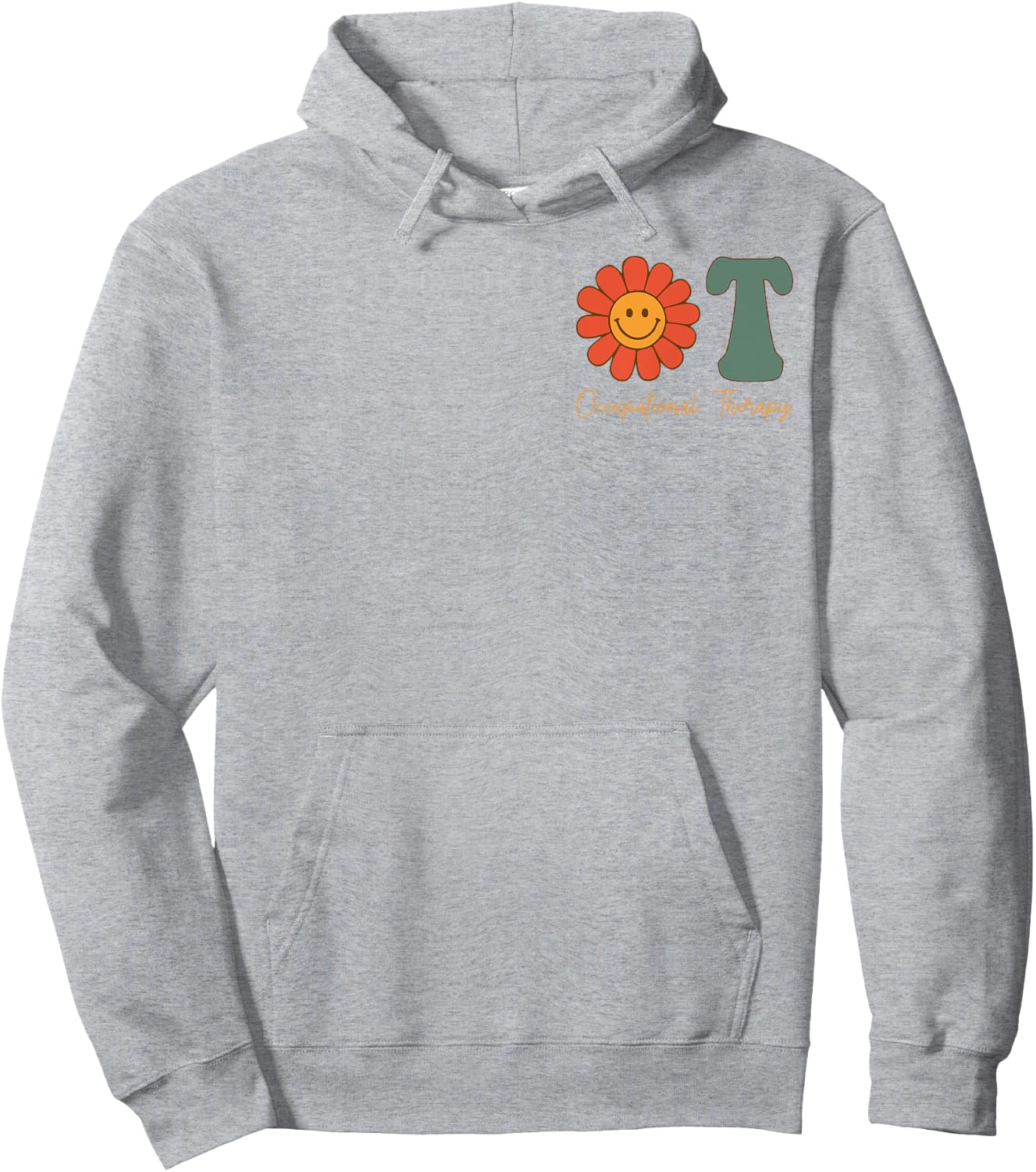 Occupational Therapy -OT Therapist OT Month Groovy Retro Hoodie - Hoodie | Ash