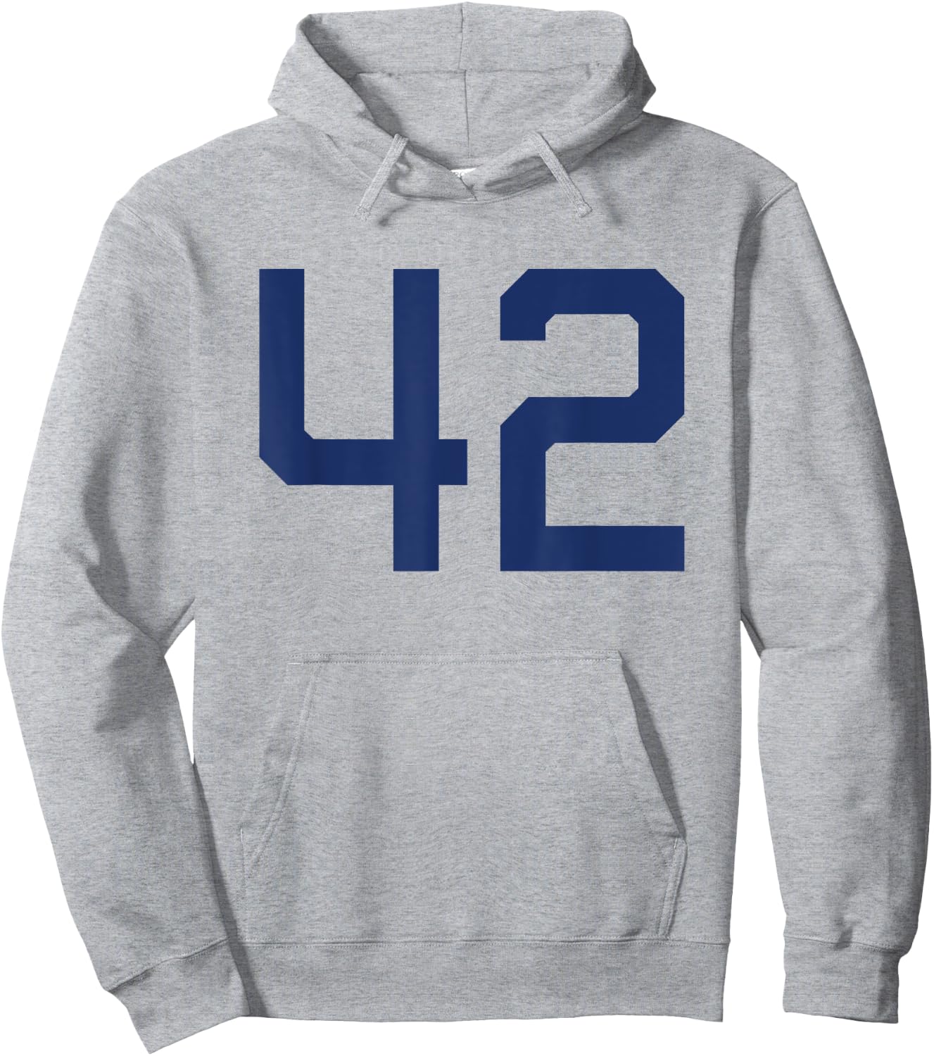 Number #42 Sports Jersey Navy Blue Lucky Number Hoodie - Hoodie | Ash