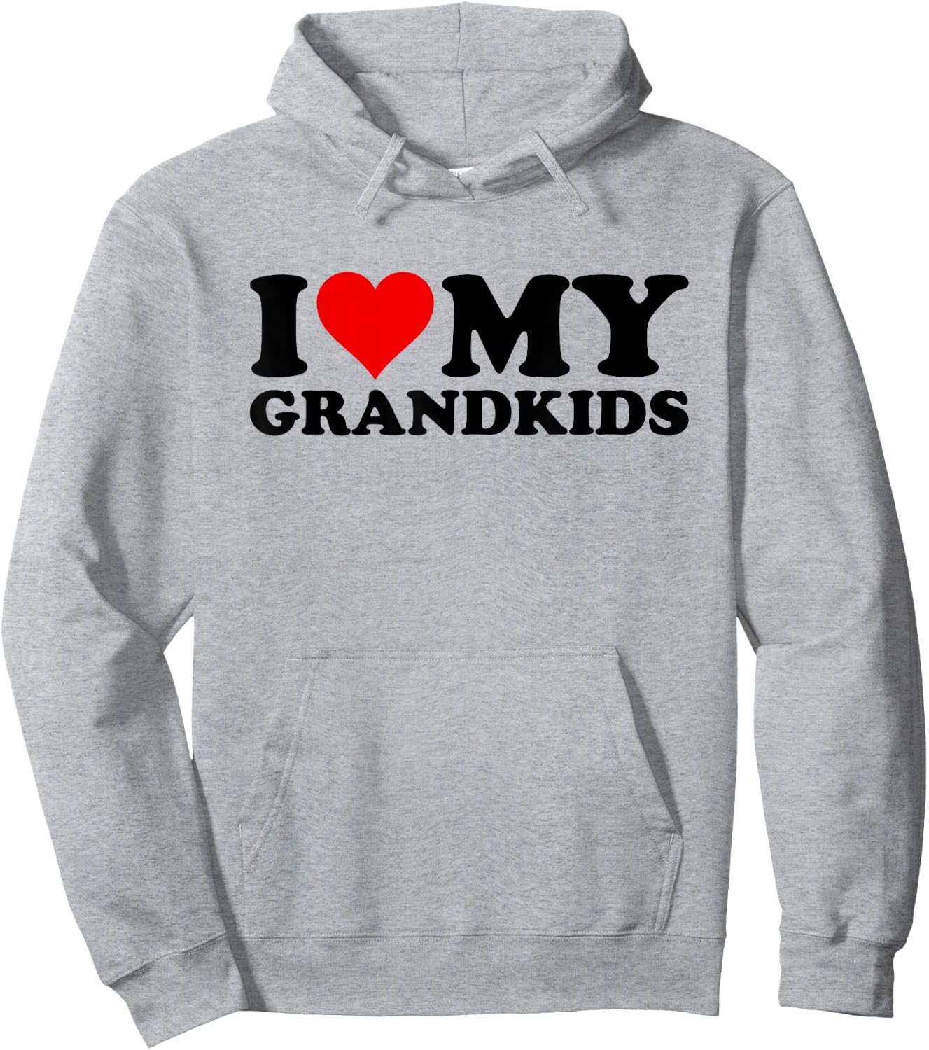 I Love Heart My Grandkids Grandchildren Grand Daughter Son Hoodie - Hoodie | Ash