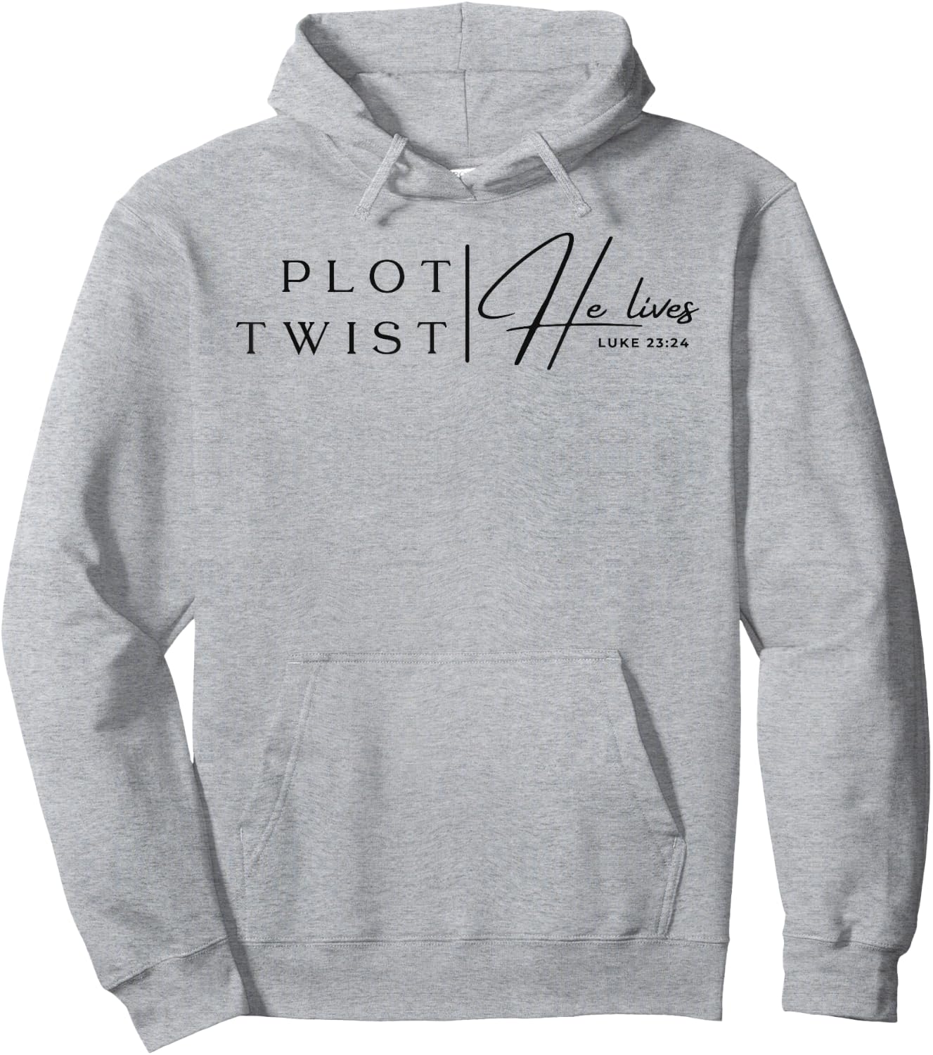Plot Twist He Lives Trendy Christian Easter Hoodie - Hoodie | Ash