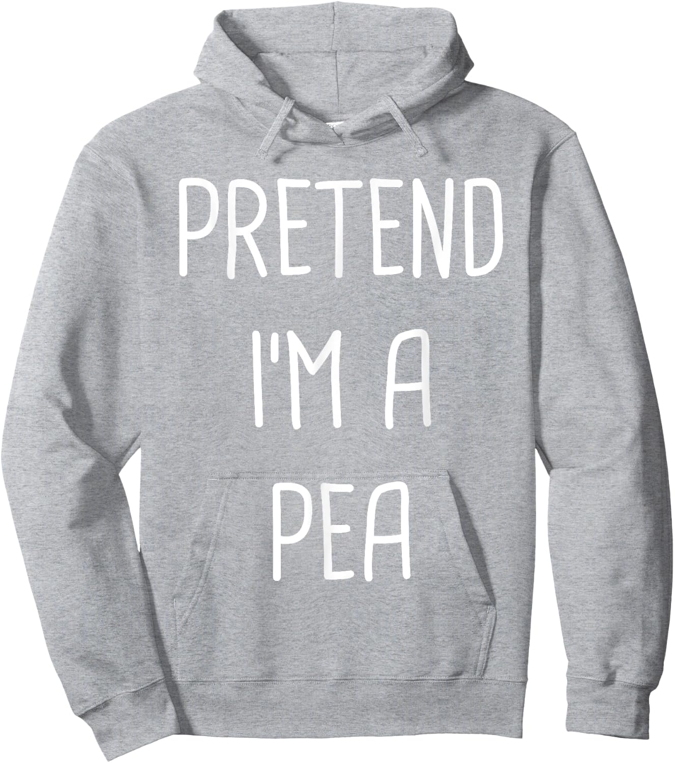 Pretend I'm A Pea Lazy Easy Halloween Costume Hoodie - Hoodie | Ash