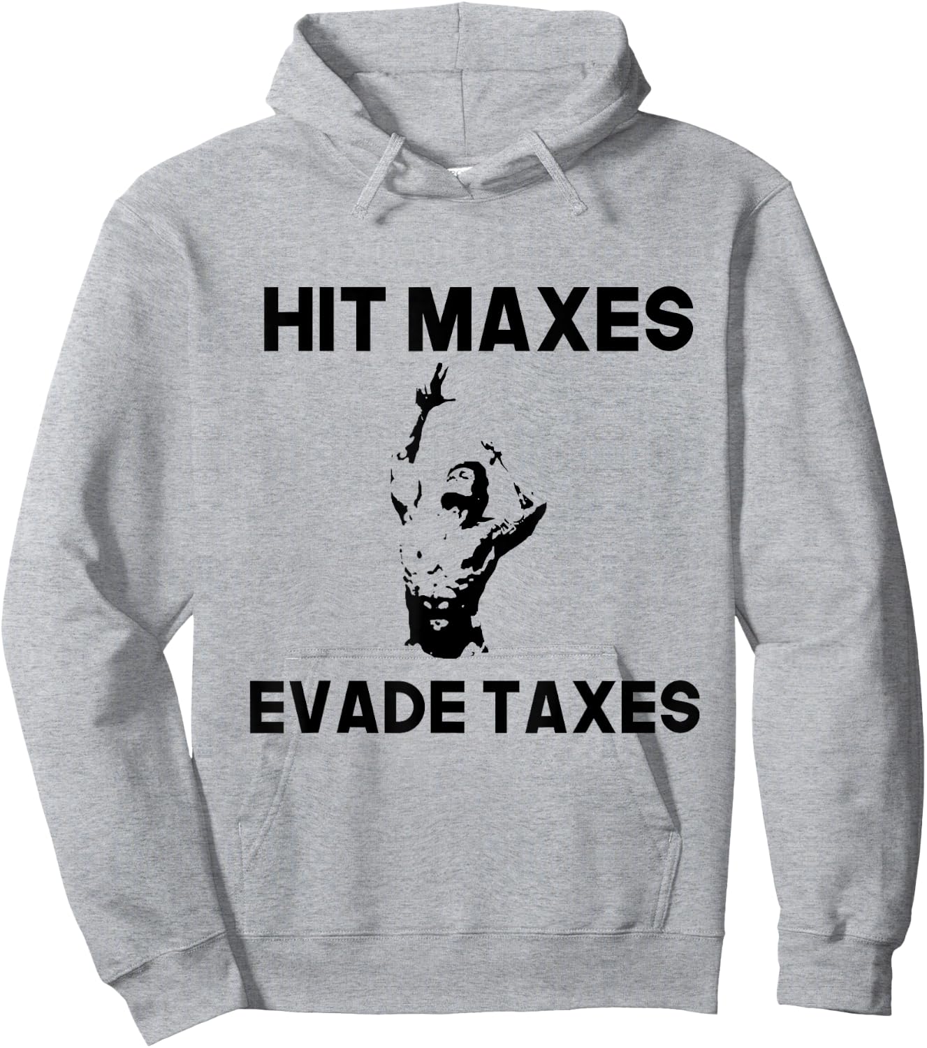 Hit Maxes Evade Taxes Funny Apparel Vintage Hoodie - Hoodie | Ash