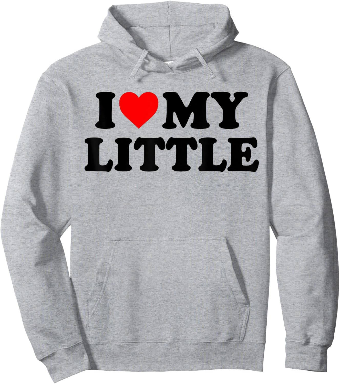 I Heart My Little Love Matching Little Big Sorority Hoodie - Hoodie | Ash