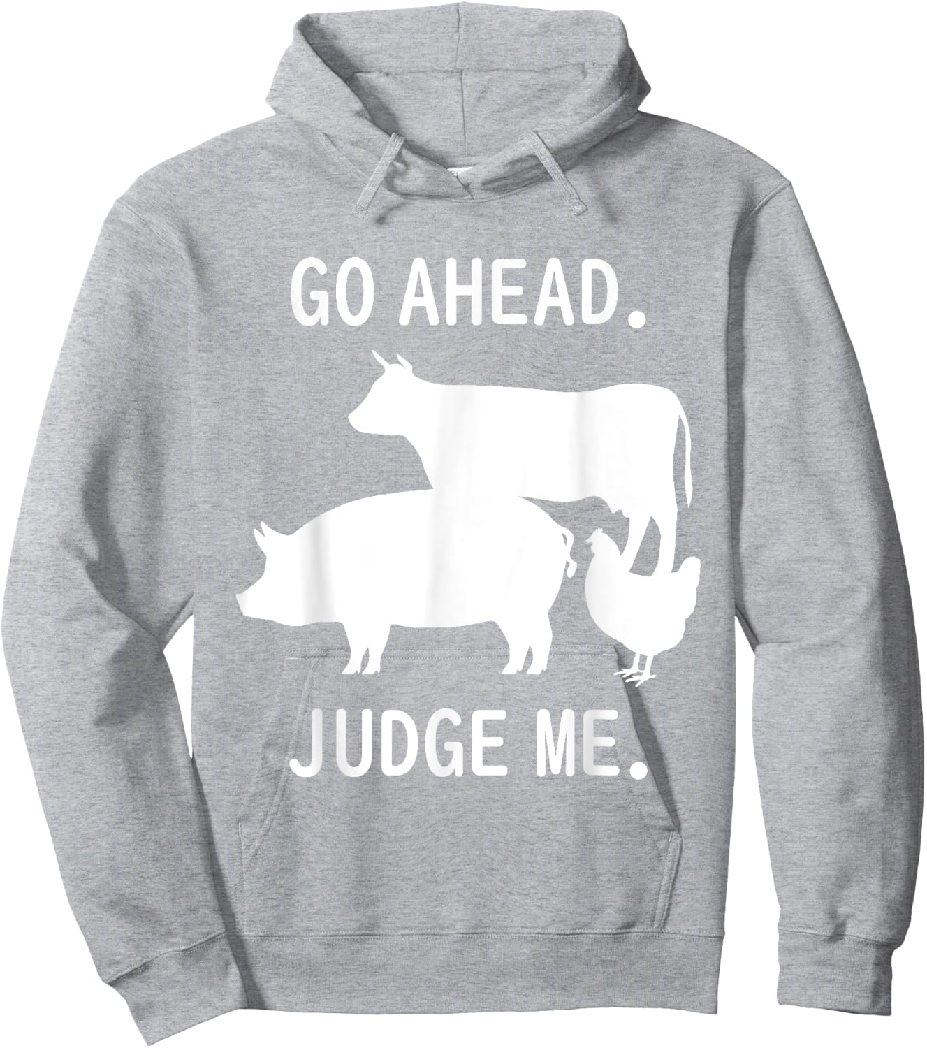 Go Ahead. Judge Me. Livestock Show Judging Cow Pig Chicken Hoodie - Hoodie | Ash