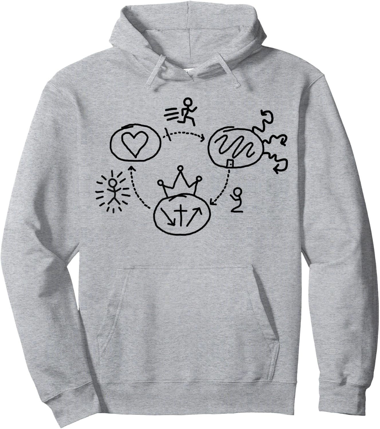 3-Circles - Black Ink Hoodie - Hoodie | Ash