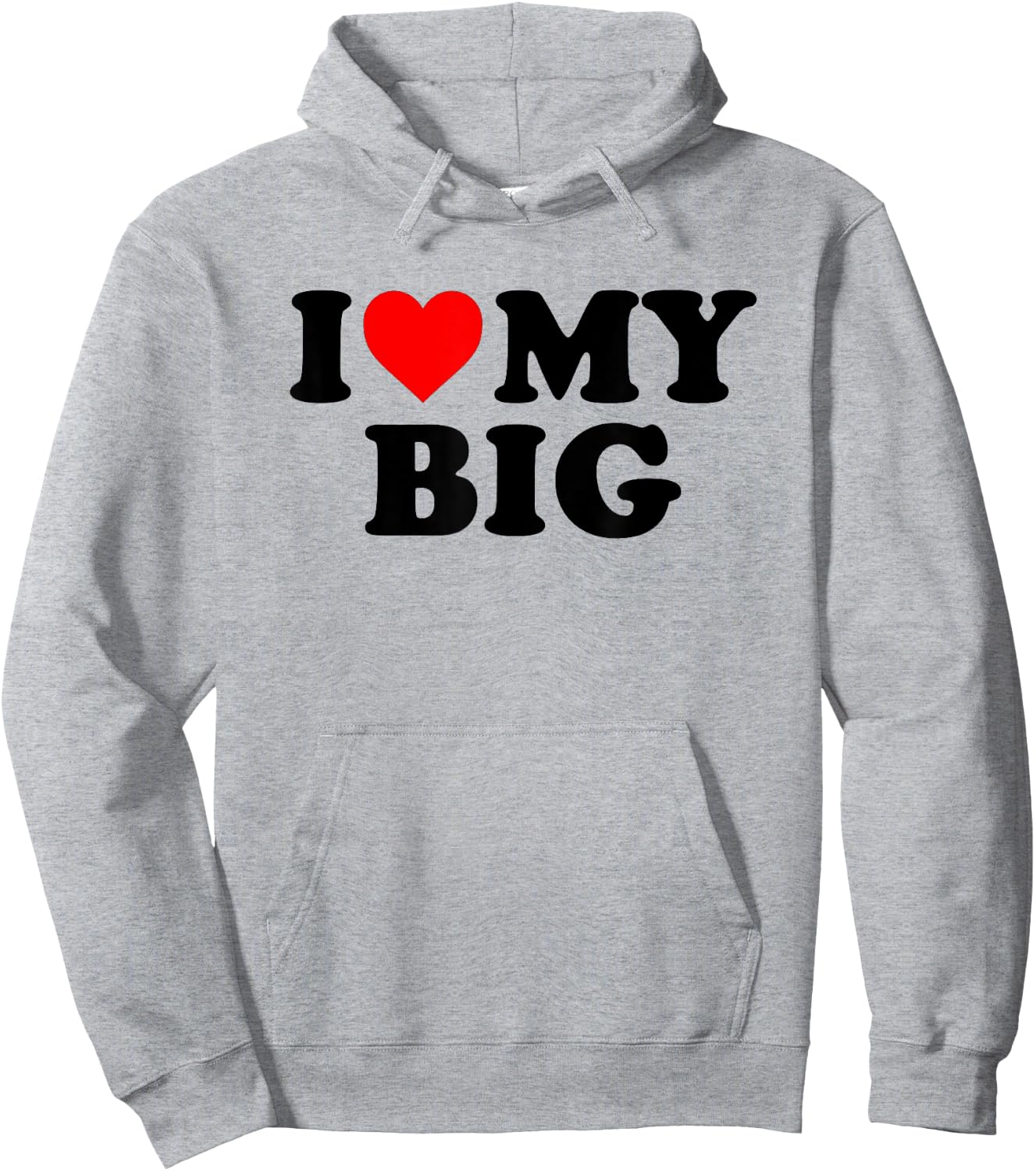 I Heart My Big Love Matching Little Big Sorority Hoodie - Hoodie | Ash