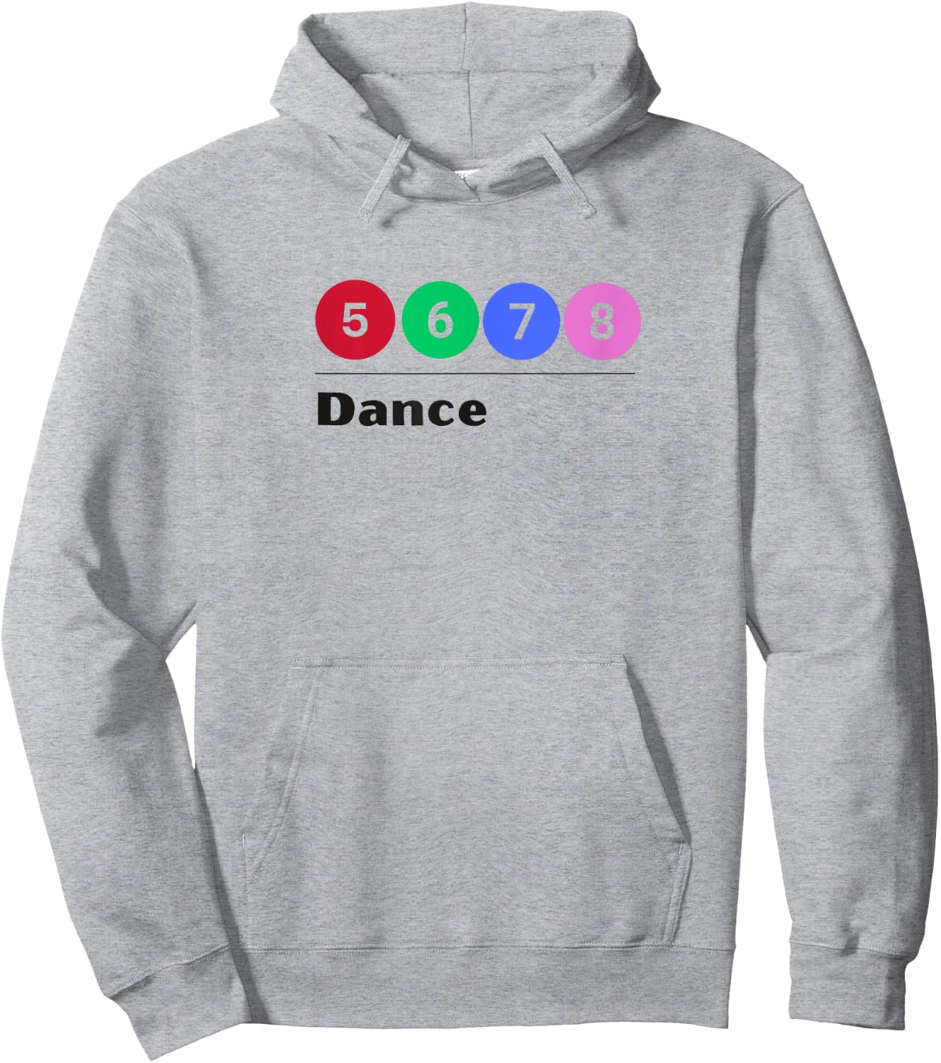 SUBWAY STYLE 5, 6, 7, 8, DANCE Ballet Dancer Numbers Graphic Hoodie - Hoodie | Ash