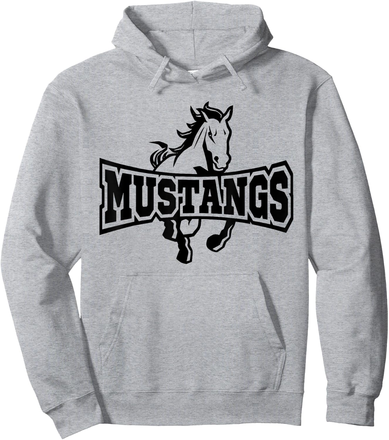 Mustangs Teacher Student School Sports Fan Team Spirit Hoodie - Hoodie | Ash