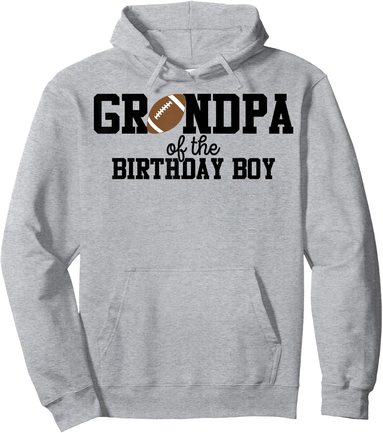 Grandpa of the Birthday Boy Football Lover First Birthday Hoodie - Hoodie | Ash