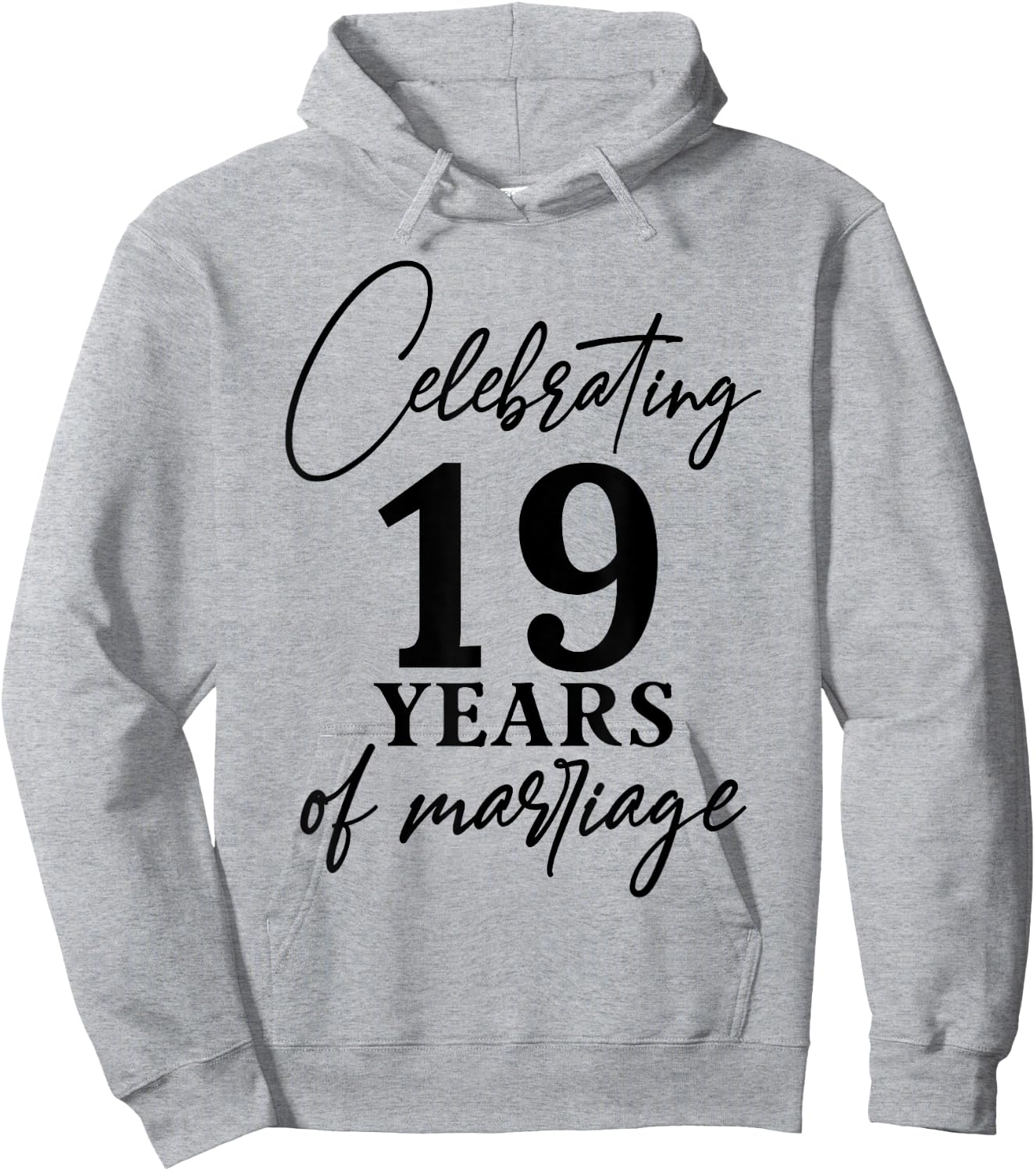 Celebrating 19 years of marriage 19th Wedding anniversary Hoodie - Hoodie | Ash
