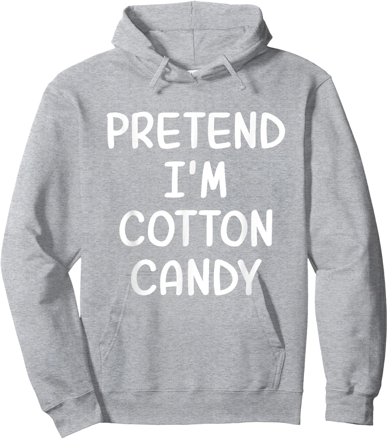 Funny Halloween Party Xmas Lazy Pretend I'm a Cotton Candy Hoodie - Hoodie | Ash